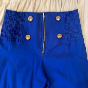 Pin Up Girl blue cropped cigarette pant, super stretchy,SZ L could fit medium